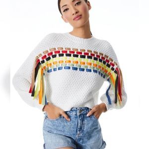 ALICE + OLIVIA CLAUDETTE RIBBON SWEATER